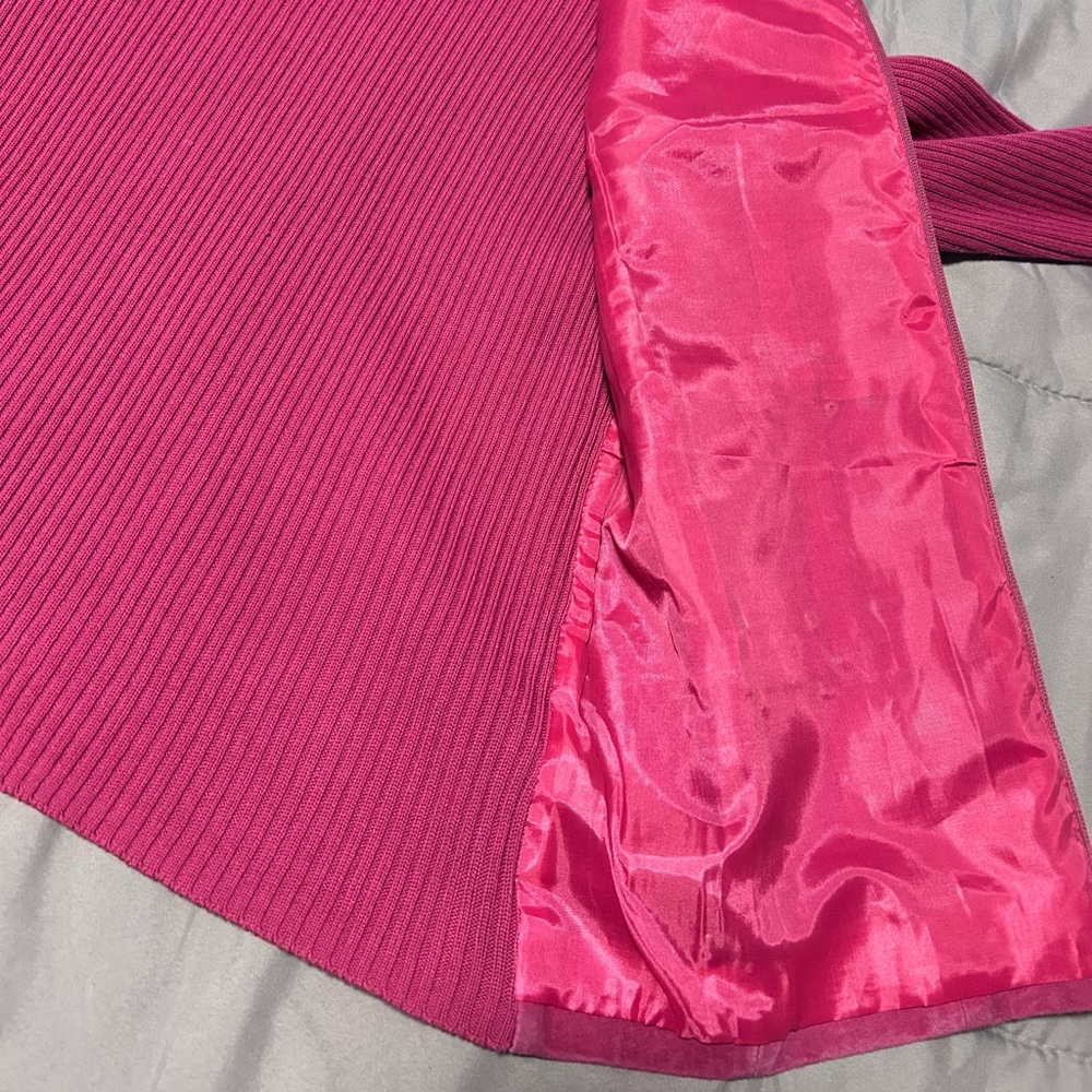 Escapade Studded Suede Knit Pink Jacket Sweater Size M - Picture 13 of 15